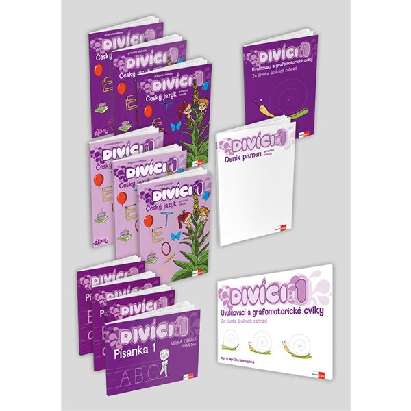 Divíci 1 - základní žákovský balíček - Český jazyk GEN (nevázané písmo)