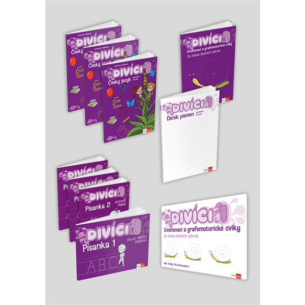 Divíci 1 - základní žákovský balíček - Český jazyk GEN (vázané písmo)