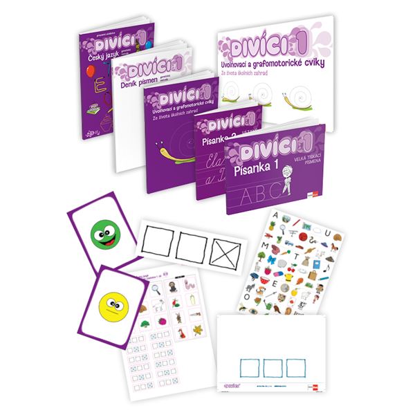 Divíci 1 - rozšířený žákovský balíček - Český jazyk GEN (vázané písmo)