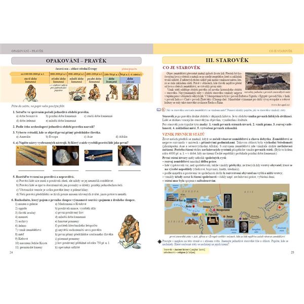 Dějepis 6 - Pravěk, starověk - učebnice, Čtení s porozuměním