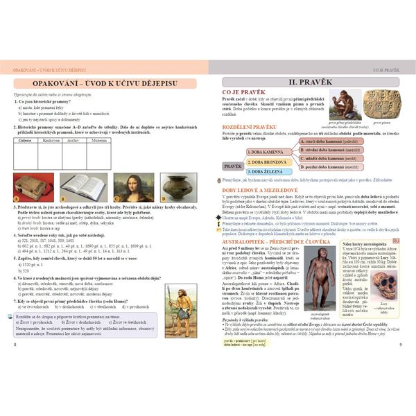 Dějepis 6 - Pravěk, starověk - učebnice, Čtení s porozuměním
