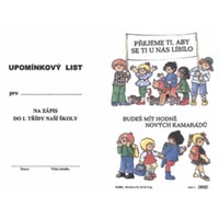 Upomínkový list na zápis do 1.třídy A4 karton