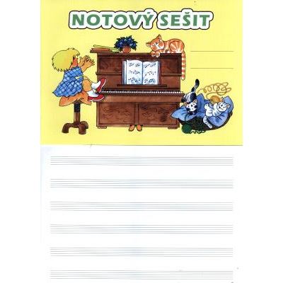 Notový sešit (obázek pianino)