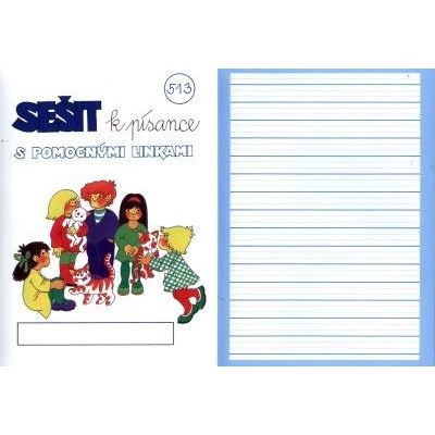 SEŠIT k písance s pomocnými linkami 513 + podložka