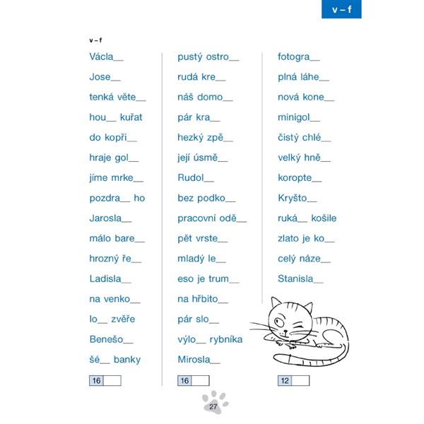 Pravopisné pětiminutovky pro 2. ročník