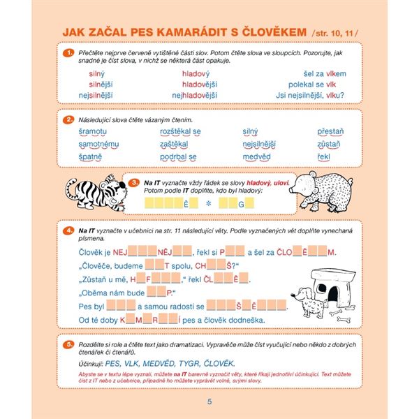 Pracovní sešit k Mojí první čítance