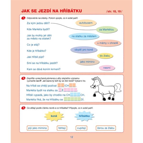 Pracovní sešit k Mojí první čítance