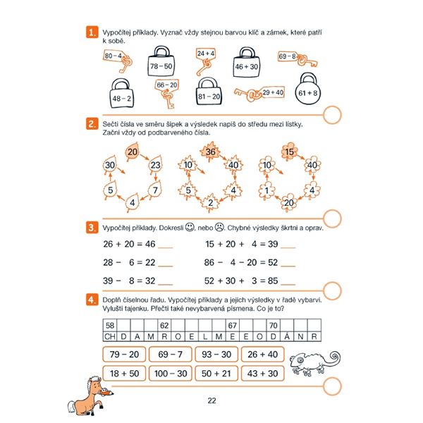 Moje počítání 4 - Počítáme do 100 bez přechodu přes desítku