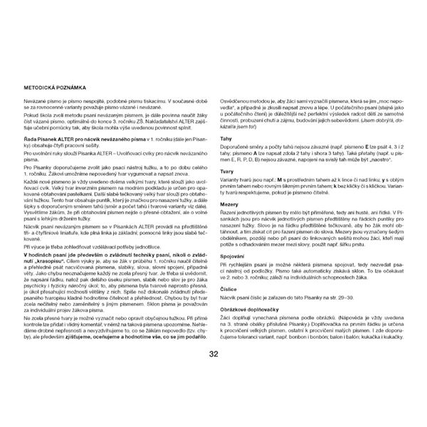 Písanka 1/1 - nevázané písmo