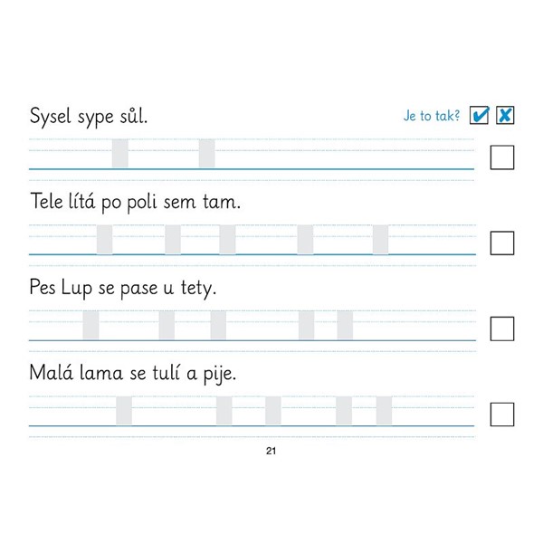 Písanka 1/1 - nevázané písmo