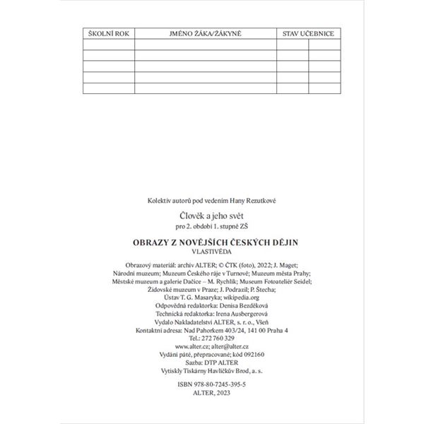 Vlastivěda - Obrazy z novějších českých dějin 5 - učebnice