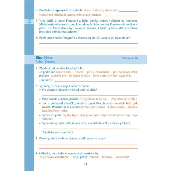 Pracovní sešit k Čítance 5 - jednodílný