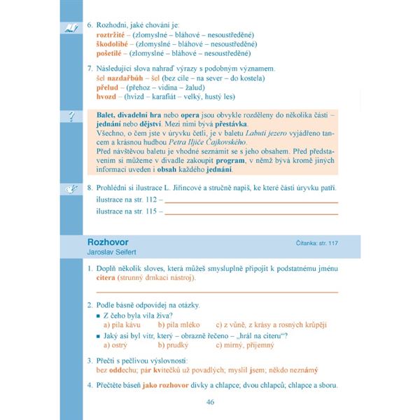 Pracovní sešit k Čítance 5 - jednodílný