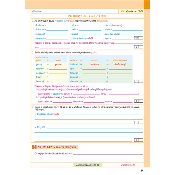 Pracovní sešit k učebnici Český jazyk 5 - 1. díl