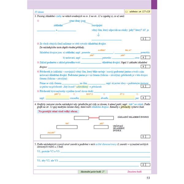 Pracovní sešit k učebnici Český jazyk 5 - 2.díl