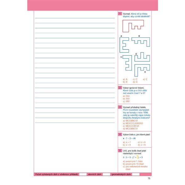 Pracovní sešit k Matematice 5 - 1. díl