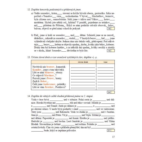 Český jazyk 6 - 3. díl - Přehledy, tabulky, rozbory, cvičení - pracovní sešit