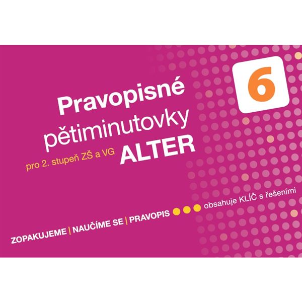 Pravopisné pětiminutovky pro 6. ročník - elektronická učebnice (1 rok)