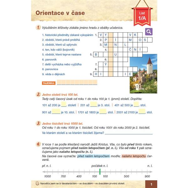 Pracovní listy k učebnici Obrazy ze starších českých dějin - el.multilicence pro školy (12 měsíců + 6 zdarma)