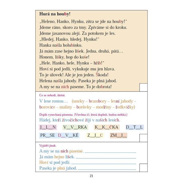 Pracovní sešit - Rozšiřující texty ke Slabikáři - elektronická učebnice (1 rok)