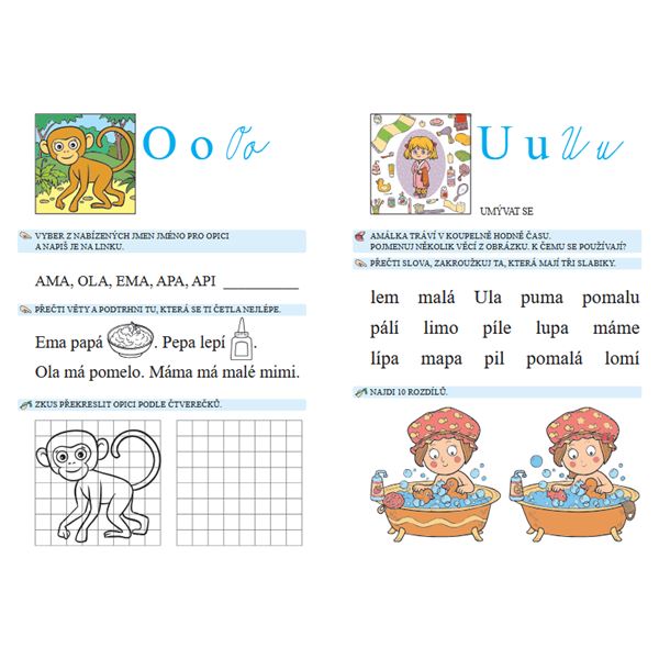Čeština pro prvňáčky - domácí procvičování