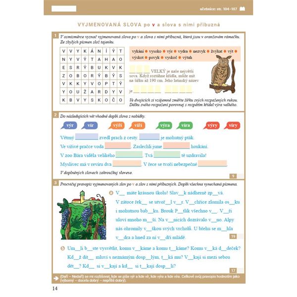 Pracovní sešit k Českému jazyku 3, 2. díl