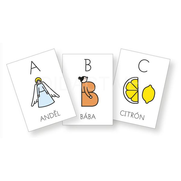 Karty s písmeny a obrázky