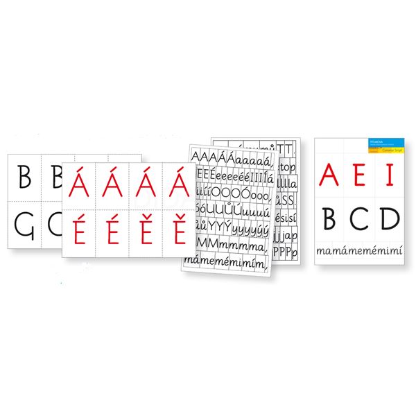 Písmena k vystřihování Comenia Script