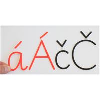 Hmatová písmena Comenia Script volná - diakritika - doplňková sada (V2)