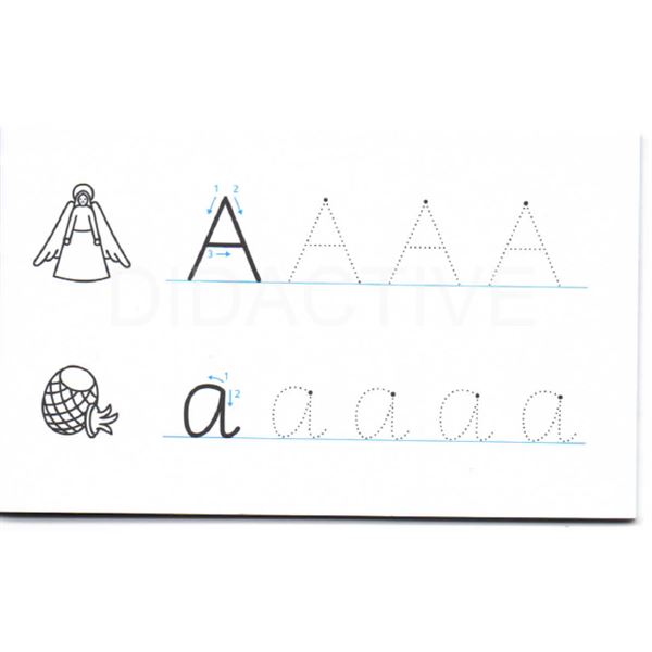 Tahák s písmenky a obrázky ABECEDA (praváci) Comenia Script