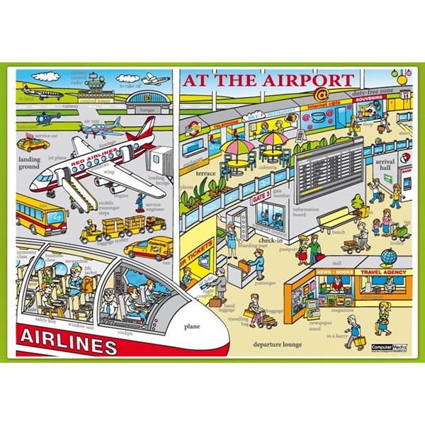 Angličtina - At the Airport  - karta A4