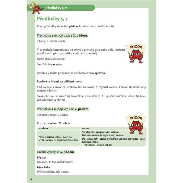 Psaní S, Z, VZ s čertíkem Kvítkem  EDIKA