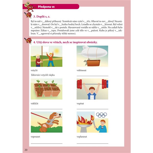 Psaní S, Z, VZ s čertíkem Kvítkem  EDIKA