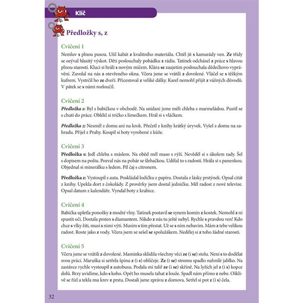 Psaní S, Z, VZ s čertíkem Kvítkem  EDIKA