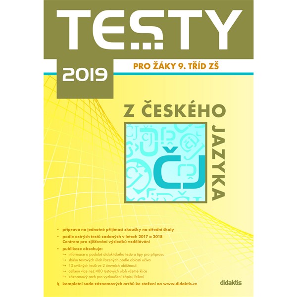 Testy 2019 z ČJ pro 9. třídy ZŠ (podle testů Cermat)
