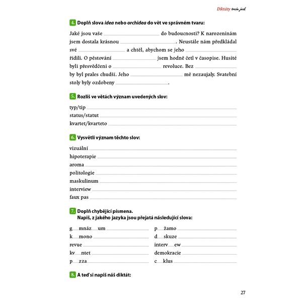 Diktáty trochu jinak (pro 8. a 9. třídu ZŠ)