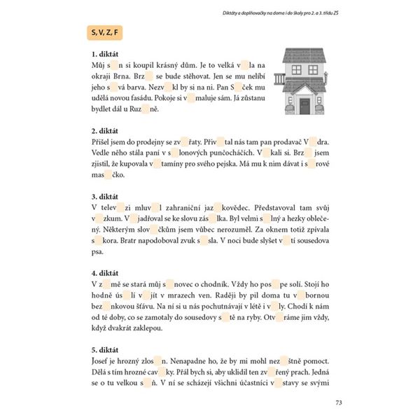 Diktáty a doplňovačky na doma i do školy pro 2. a 3. třídu ZŠ