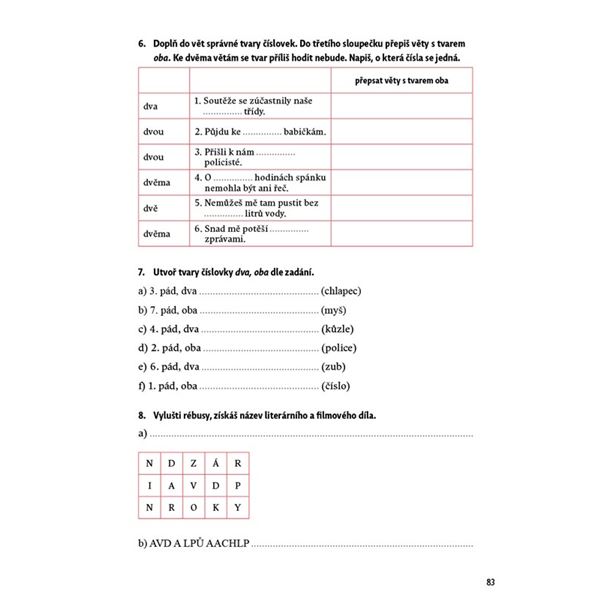 Procvičuj! - Přídavná jména, zájmena, číslovky 