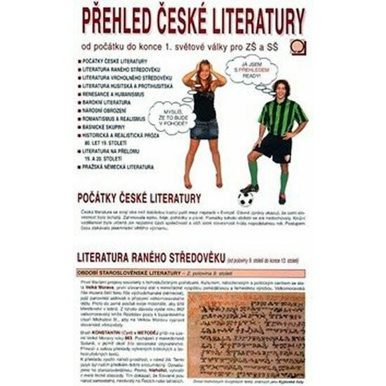 Přehled české literatury – Od počátku do konce 1. světové války pro ZŠ A SŠ