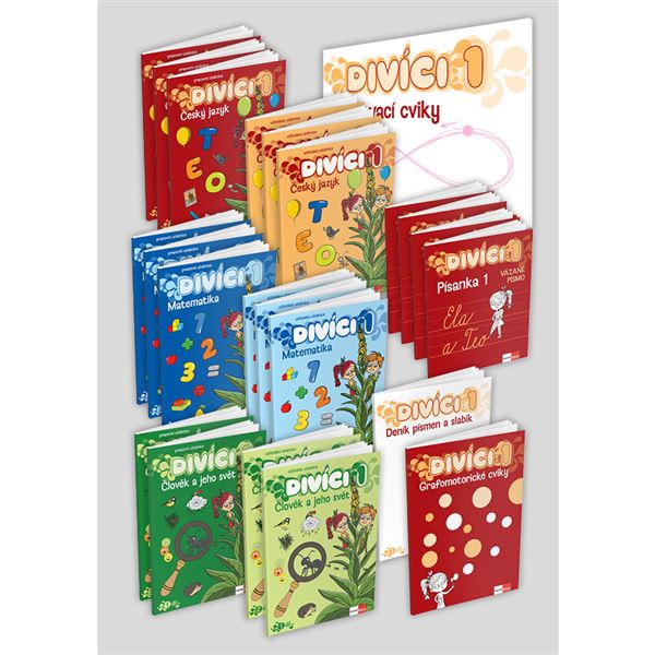 Divíci 1 - základní učitelský balíček - Český jazyk A/S + Matematika + Člověk a jeho svět