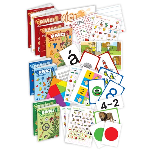 Divíci 1 - rozšířený učitelský balíček - Český jazyk A/S + Matematika + Člověk a jeho svět