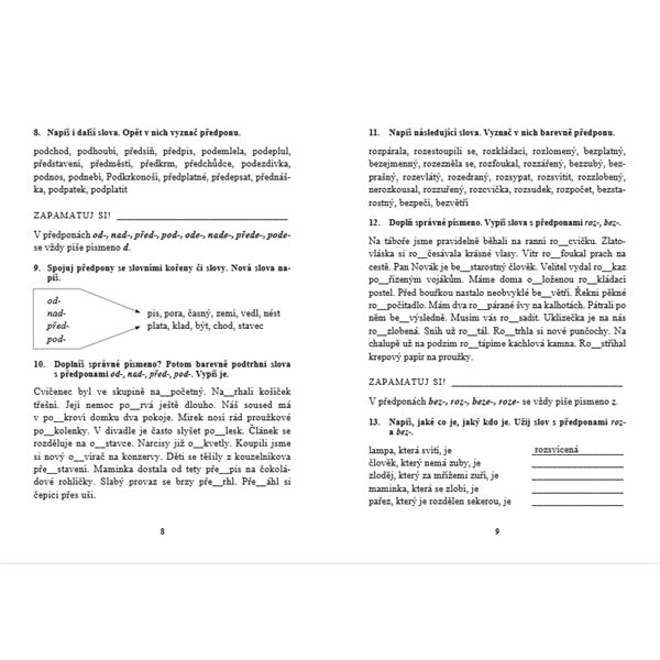 Diktáty a pravopisná cvičení pro 4. r. ZŠ