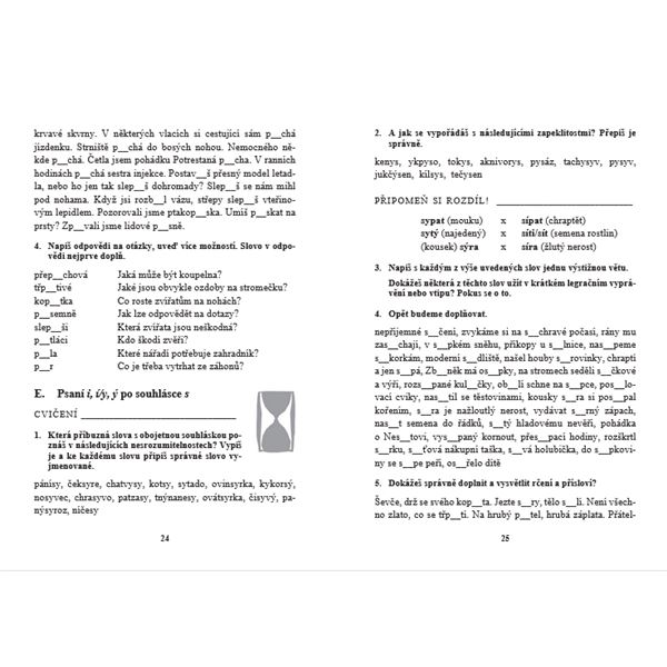 Diktáty a pravopisná cvičení pro 4. r. ZŠ