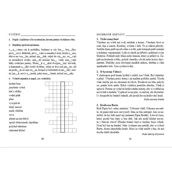 Diktáty a pravopisná cvičení pro 4. r. ZŠ