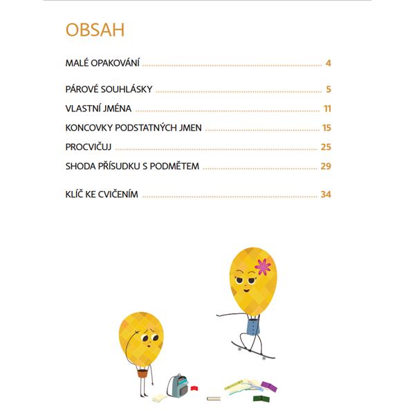 Procvičování češtiny - Párové souhlásky, vlastní jména, koncovky podstatných jmen…