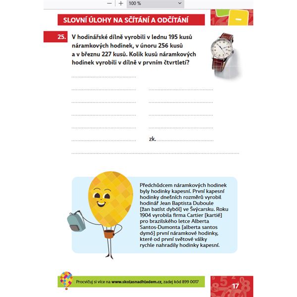 Slovní úlohy pro 3. a 4. ročník