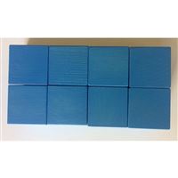 Dřevěné krychle 4x4cm - modré (8ks)