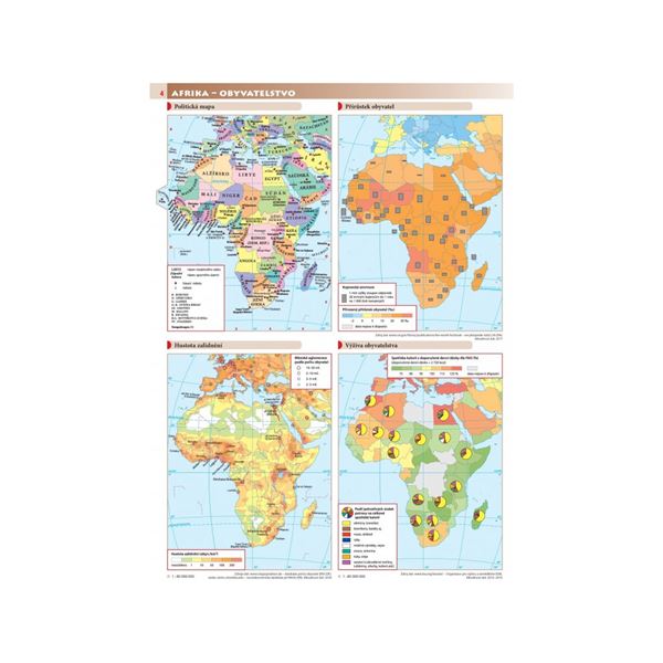 Afrika, Austrálie, Oceánie, Antarktida - sešitový atlas (6.vydání)
