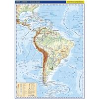 Jižní Amerika - školní nástěnná fyzická mapa