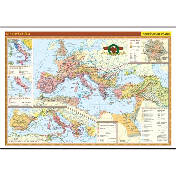 Starověký Řím - školní nástěnná mapa